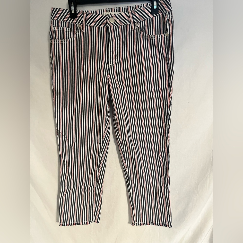 NWOT est. 1946 denim striped cropped pant sz 10
